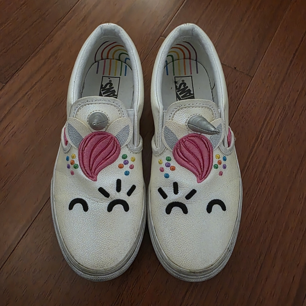 Vans Flour Shop Unicorn Shoes Big Girl 3.5